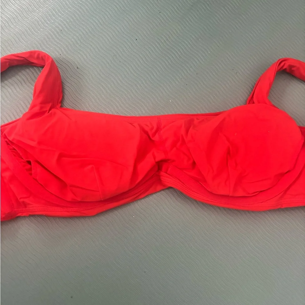 athleta Vibrant orange Bikini Top size 32 D/DD - Picture 2 of 6